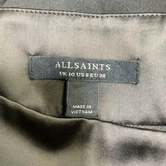Allsaints Tailored Black Ember Trousers Size 6 - Picture 4 of 5